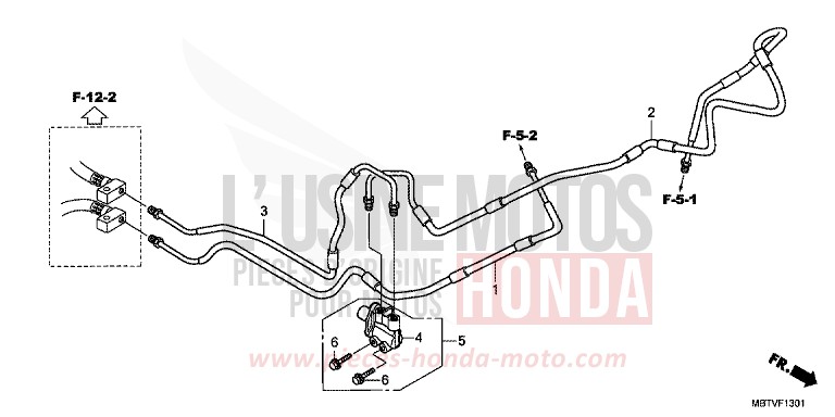SOUPAPE DE COMMANDE DE COMPENSATION (XL1000VA) de Varadero ABS SHASTA WHITE (NH138) de 2011